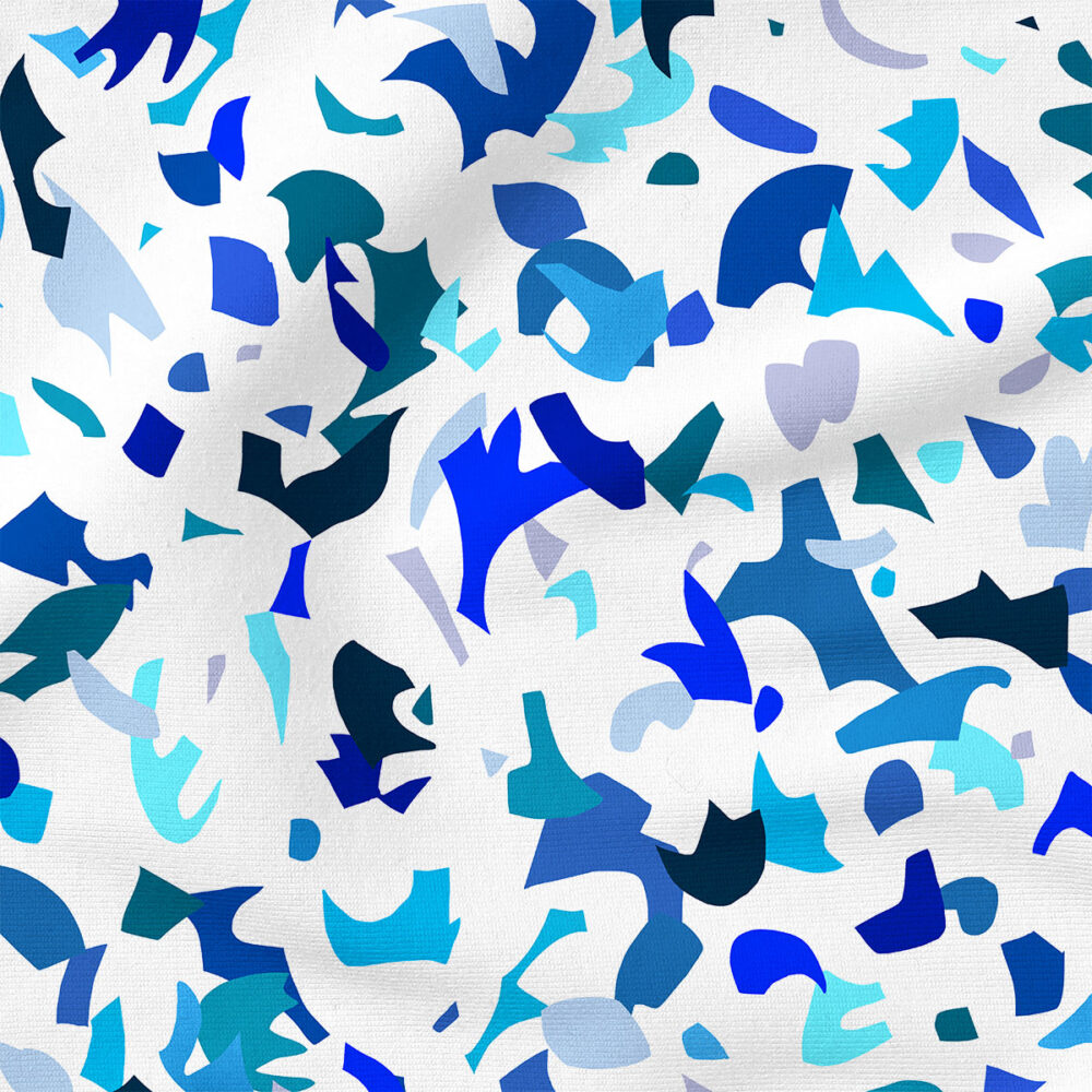 Cut and Paste (Blue) | Abstract Fabric Design | Rachel Parker